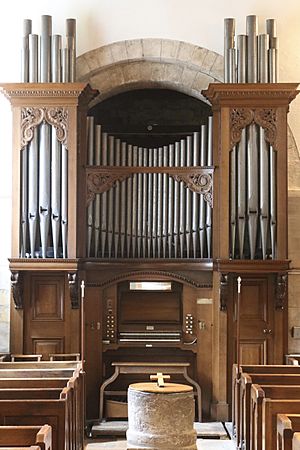 The organ, Tissington church