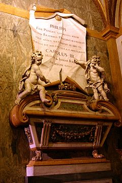 Tomb of Philip Bourbon - Cappella dei Borbone - Santa Chiara - Naples - Italy 2015