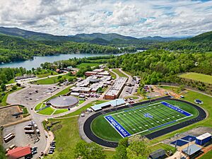 Towns County High School, Middle School, and Elementary School share a campus in Hiawassee, Georgia 05