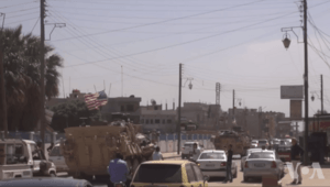 U.S. LAVs Driving Through Syria Streets