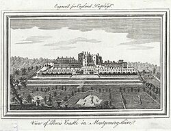 View of Powis Castle in Montgomeryshire