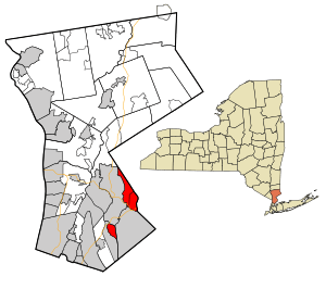 Location of Rye (town), New York