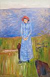 'Woman in Blue against Blue Water' by Edvard Munch, 1891.JPG