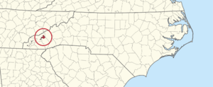 0990R Eastern Cherokee Reservation Locator Map