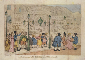 A Peep at the Gas Lights in Pall Mall