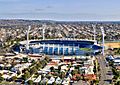 Aerial perspective of Kardinia Park stadium