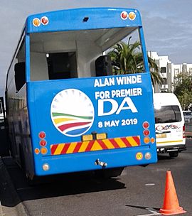 Alan Winde For Premier Campaign Bus 2019 (cropped)