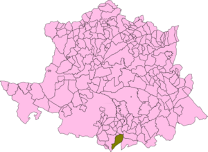 Map of Almoharín
