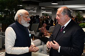 Armen Sarkissian attends the 2021 United Nations Climate Change Conference (27)