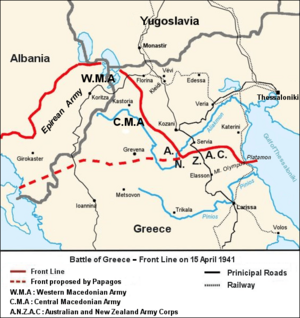 Battle of Greece - 15 April 1941