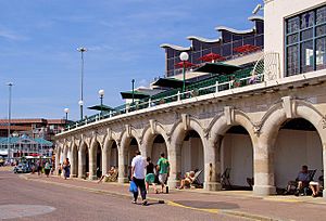 Bournemouth seafront and the Waterfront Building