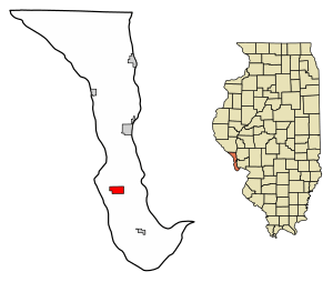 Location of Batchtown in Calhoun County, Illinois.