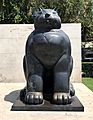 Cat statue created by Fernando Botero