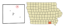 Location of Floris, Iowa