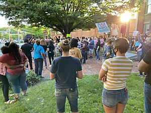 Demonstration in Staunton, Virginia on May 30, 2020