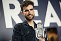 Duncan Laurence with the 2019 Eurovision Trophy