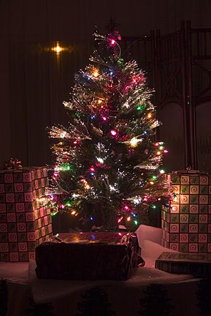 Fiber-optic Christmas tree