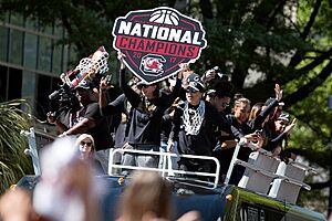 Gamecocks women's basketball championship parade, 2017