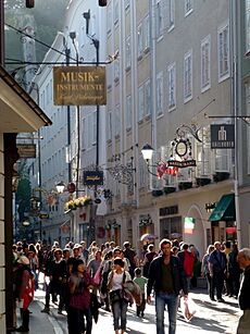 Getreidegasse am Nachmittag, Salzburg