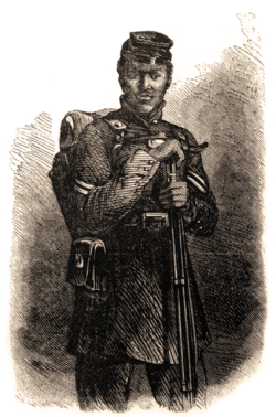Gordon, scourged back, in uniform, 1863