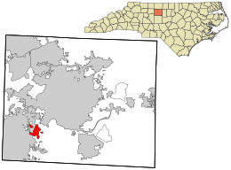 Location in Guilford County and the state of North Carolina