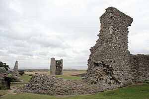 Hadleigh Castle curtain and east towers