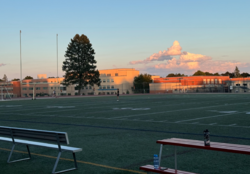Haverford High School in the evening.png
