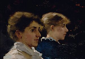 Helene Schjerfbeck - Two Profiles (Marianne Preindlsberger in front)