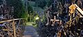 Hill of crosses at night