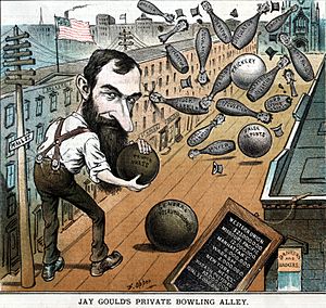 Jay Gould's Private Bowling Alley - Opper 1882