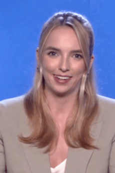 Jodie Comer during an interview, August 2021 (cropped)