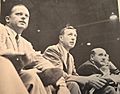 John Wooden with Bill Putnam and Ducky Drake