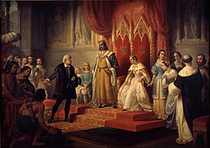 Juan Cordero - Cristopher Columbus at the Court of the Catholic Monarchs - Google Art Project
