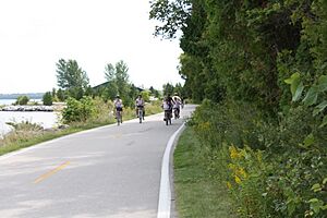 M-185 Biking near Mile Marker1