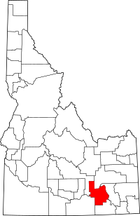 Map of Idaho highlighting Power County