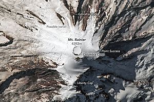 Mt Rainier from ISS 2018