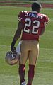 Nate Clements on field pregame at Eagles at 49ers 10-12-08 1