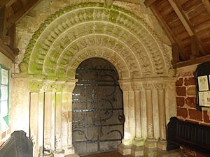 Norman doorway - St Mary's Church, Edstaston