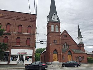 Union Block and First Congregational Church, Bridge Street