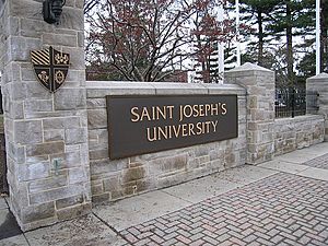 Saint Joseph's University sign