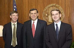 Secretary Martinez with Mayor John Hickenlooper - DPLA - 456bdfb4c96a5613a2abd03a14a9b6e7