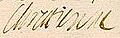 Signature of Christine of France, Duchess of Savoy in 1630