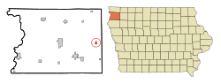 Location of Hospers, Iowa