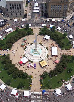View of the Taste of Buffalo held in Buffalo's Niagara Square, taken from the City Hall observation deck