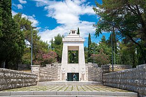 The World War II memorial on Gorica Hill