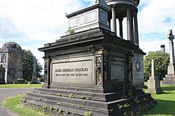 The grave of James Sheridan Knowles, Glasgow Necropolis