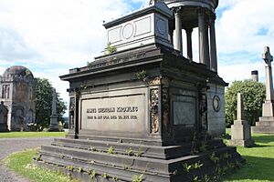 The grave of James Sheridan Knowles, Glasgow Necropolis