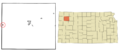 Thomas County Kansas Incorporated and Unincorporated areas Brewster Highlighted