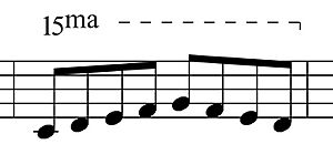 Two octaves up