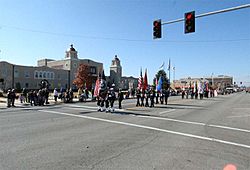 Veterans Day Parade down Grand Avenue in front of the Ponca City Civic Center and Town Hall